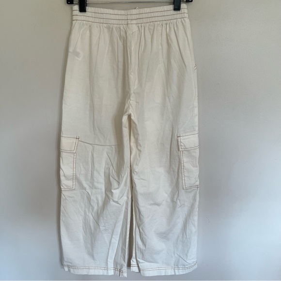 Girls' Art Class High-Rise Wide Leg Jeans White Contrast Stitching Size Large 10 - Picture 10 of 11